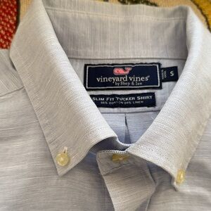 Vineyard Vines Men's Casual Light Blue Button Down Tucker Shirt